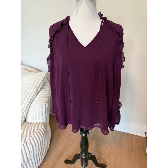 Calvin Klein Plum Blouse- size XL - Picture 1 of 5